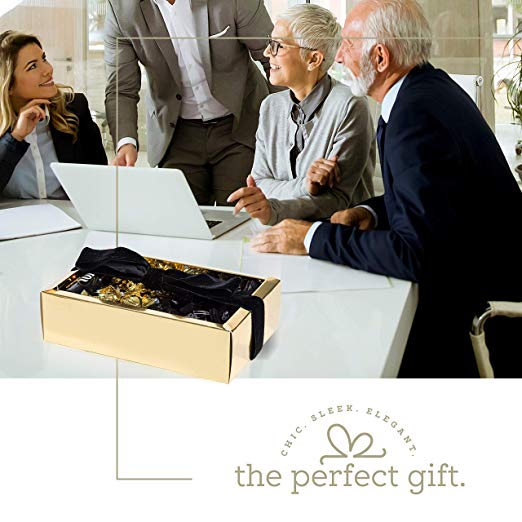 Clear Sleeve DIY Sliding Gold Gift Box 6 Pack 7 X 4.75 X 2